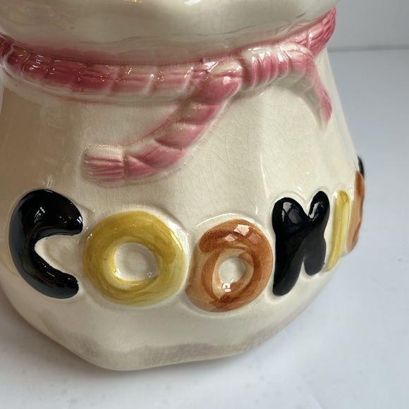 Vintage Cardinal Pottery USA cookie jar sack of cookies sack of treats lid - Picture 7 of 15